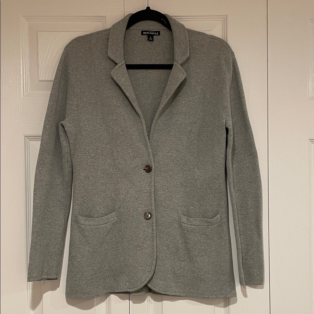 J.Crew Mercantile  Light Gray Sweater Blazer